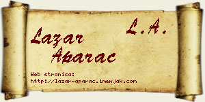 Lazar Aparac vizit kartica